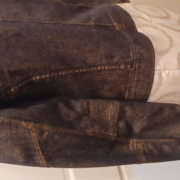 Ralph Lauren Metallic Glaze Black Denim Jacket - Picture 5 of 11